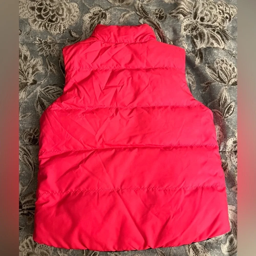 Polo Ralph Lauren girls puffer vest reversible size 6 Pink blue